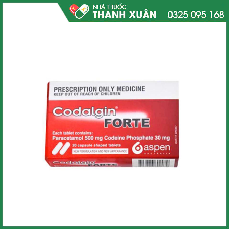 Codalgin Forte thuốc giảm đau tạm thời và khó chịu liên quan đến đau nửa đầu, đau tai, đau theo thời kỳ và đau khớp